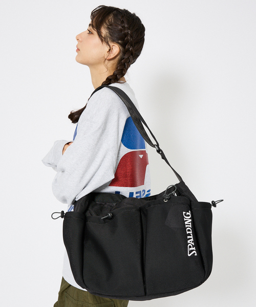 SPALDING(スポルディング)の「【SPALDING/スポルディング】AIRMESH NP SHOULDER BAG/ショルダーバッグ/ユニセックス/レジャー/ 80979500(ショルダーバッグ・メンズ・ネイビー/ブラック/ワイン・フリー)」の1枚目の写真