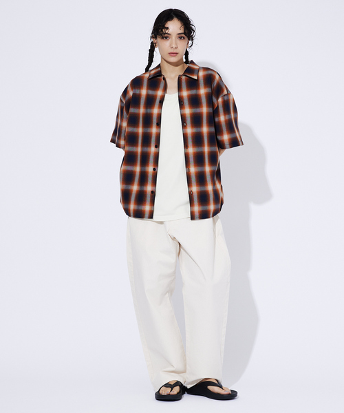 Revo.(レボ)の「【Revo./レボ】Relax Fit /リラックスフィット /USEDライクオンブレーチェックシャツ/ユニセックス(シャツ/ブラウス・メンズ・ブラック/ネイビー・M/L)」の16枚目の写真
