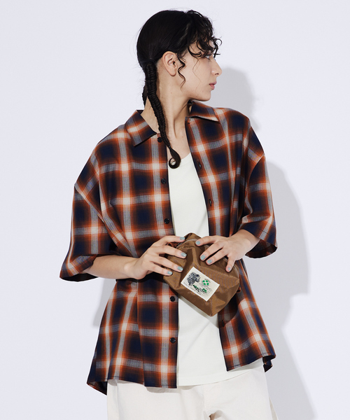 Revo.(レボ)の「【Revo./レボ】Relax Fit /リラックスフィット /USEDライクオンブレーチェックシャツ/ユニセックス(シャツ/ブラウス・メンズ・ブラック/ネイビー・M/L)」の14枚目の写真