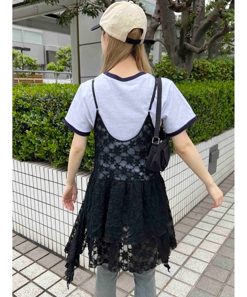 WC（ダブル シー）の「レースヘムキャミワンピース（ワンピース・レディース・アイボリー/ブラック・FREE）」の11枚目の写真