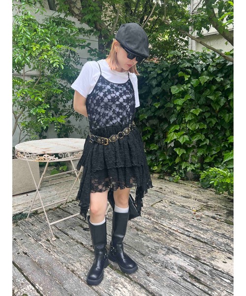 WC（ダブル シー）の「レースヘムキャミワンピース（ワンピース・レディース・アイボリー/ブラック・FREE）」の14枚目の写真