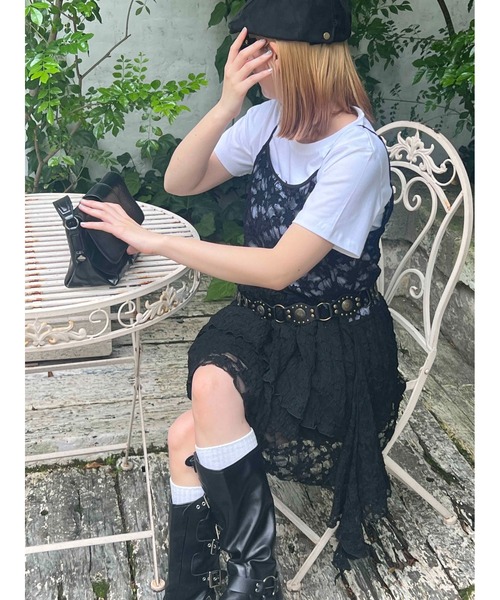 WC（ダブル シー）の「レースヘムキャミワンピース（ワンピース・レディース・アイボリー/ブラック・FREE）」の16枚目の写真