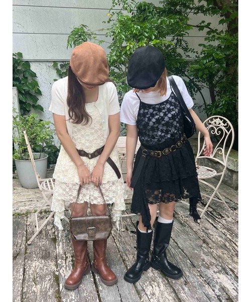 WC（ダブル シー）の「レースヘムキャミワンピース（ワンピース・レディース・アイボリー/ブラック・FREE）」の19枚目の写真