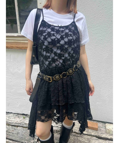 WC（ダブル シー）の「レースヘムキャミワンピース（ワンピース・レディース・アイボリー/ブラック・FREE）」の22枚目の写真