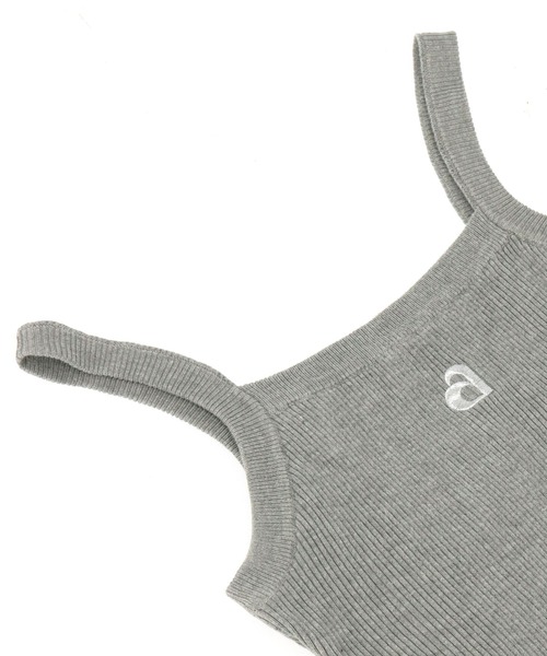 ANAP(アナップ)の「ロゴ刺繍 スリット入り リブ キャミソール ワンピース(ワンピース・レディース・グレー/ブラック・FREE)」の10枚目の写真