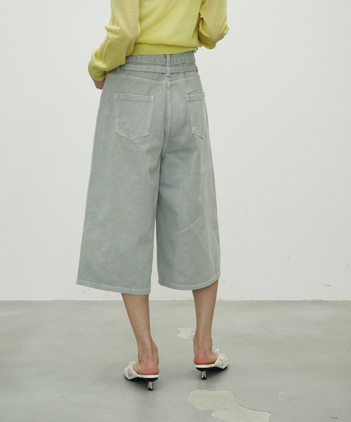 Lutim by u（ルチバイユー）の「Denim cropped pants/デニムクロップドパンツ（デニムパンツ・レディース・ホワイト/グレー・MEDIUM）」の15枚目の写真
