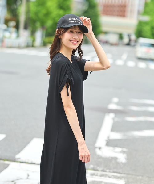 セール】【ハニさら・接触冷感・UVカット】肩ドロスト使い