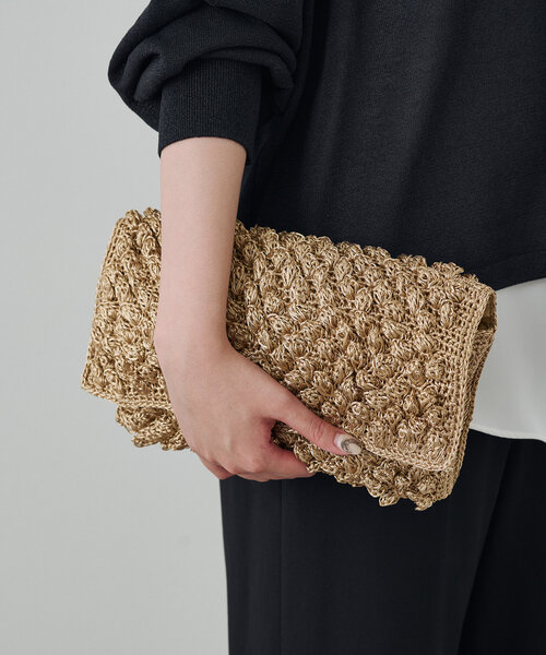 LOUNGEDRESS(ラウンジドレス)の「【A&A Accessories 】INDIA チェーンストローBAG(トートバッグ・レディース・ブラック/ゴールド・FREE)」の5枚目の写真