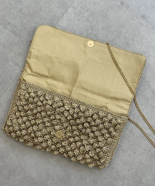 LOUNGEDRESS(ラウンジドレス)の「【A&A Accessories 】INDIA チェーンストローBAG(トートバッグ・レディース・ブラック/ゴールド・FREE)」の6枚目の写真