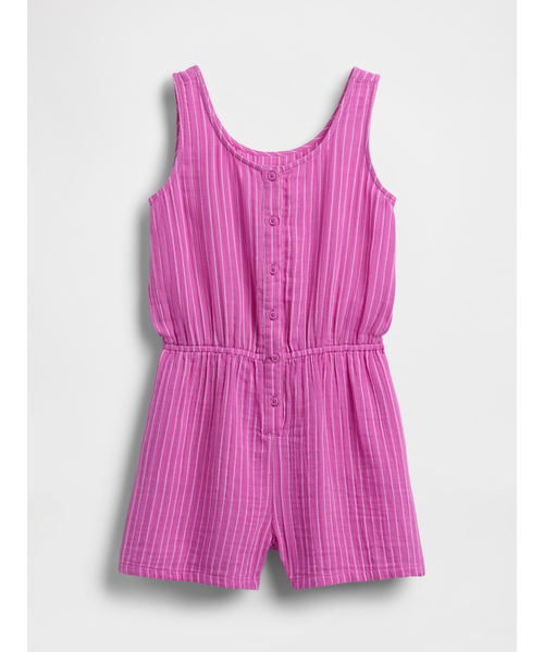GAP（ギャップ）の「クリンクルガーゼ ロンパース (キッズ)（つなぎ/オールインワン・キッズ・マルチ/パープル・110cm/120cm/130cm/140cm/150cm/160cm）」の7枚目の写真