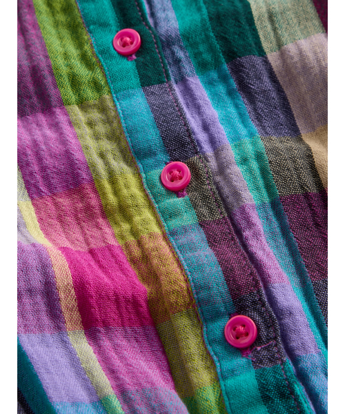 GAP（ギャップ）の「クリンクルガーゼ ロンパース (キッズ)（つなぎ/オールインワン・キッズ・マルチ/パープル・110cm/120cm/130cm/140cm/150cm/160cm）」の10枚目の写真