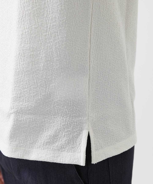 MICHEL KLEIN HOMME (ミッシェルクランオム)の「《日本製》モザイク柄ジップアップポロシャツ(ポロシャツ・メンズ・ホワイト/ブラック/ダークグレー・MEDIUM/LARGE/X-LARGE)」の9枚目の写真
