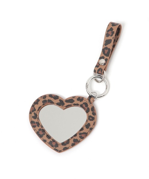 LOWRYS FARM（ローリーズファーム）の「ハートミラーチャーム　496984（キーホルダー・レディース・ブラウン/アイボリー・FREE）」の5枚目の写真