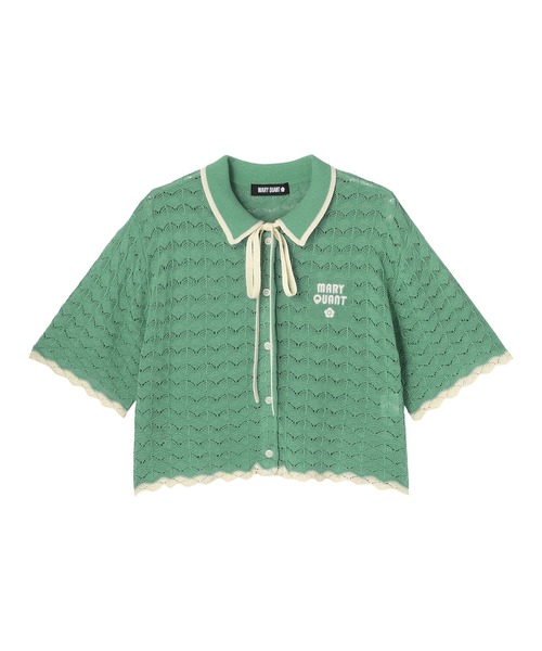 MARY QUANT レトロロゴクロッシェポロ カーディガン MARY QUANT ONLINE SHOP｜マリークヮントオンラインショップ