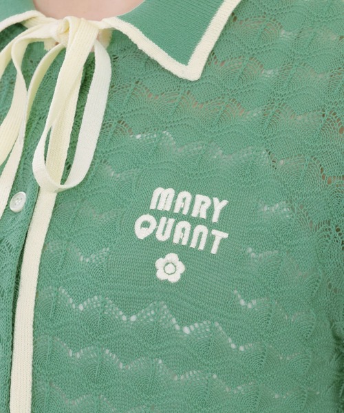 MARY QUANT(マリークワント)の「レトロロゴクロッシェポロ カーディガン(カーディガン/ボレロ・レディース・ブラック/アイボリー/ブルー/グリーン・M)」の13枚目の写真