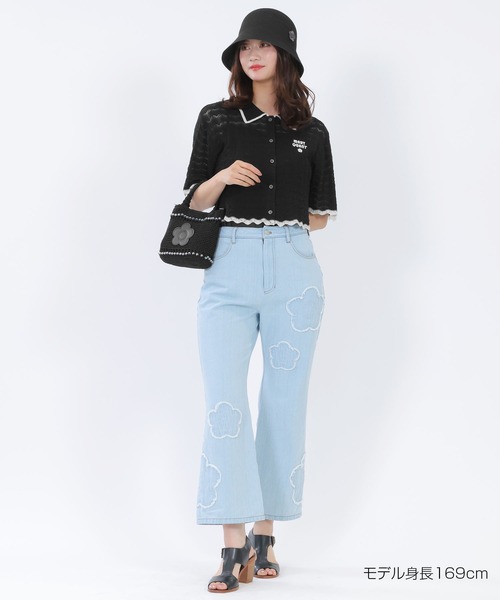 MARY QUANT(マリークワント)の「レトロロゴクロッシェポロ カーディガン(カーディガン/ボレロ・レディース・ブラック/アイボリー/ブルー/グリーン・M)」の19枚目の写真