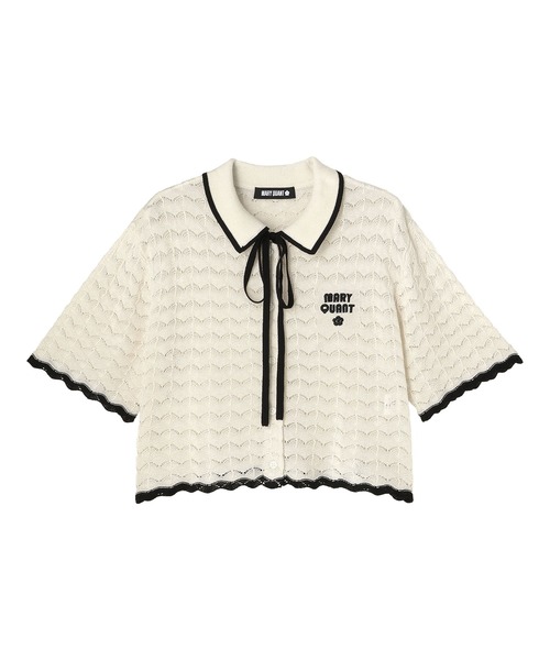 レトロロゴクロッシェポロ カーディガン レトロロゴクロッシェポロ カーディガン（カーディガン/ボレロ
