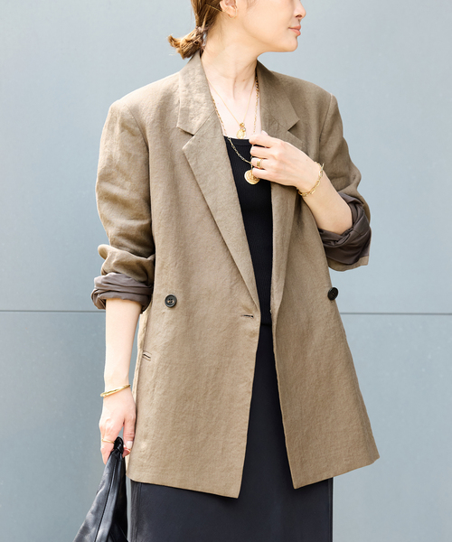 ドゥーズィエムクラス　エブリデイアイライク　リネン100 テーラードジャケット Deuxieme Classe EVERYDAY I LIKE. ドゥーズィエムクラス