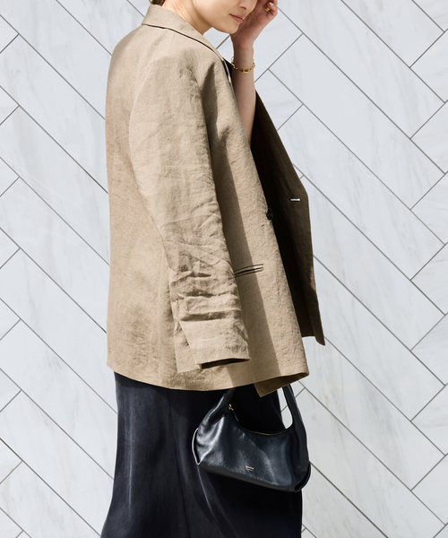 ドゥーズィエムクラス テーラードジャケット リネン 100% スーツ 日本製　麻 Linen Essential ジャケット（テーラードジャケット）｜Deuxieme