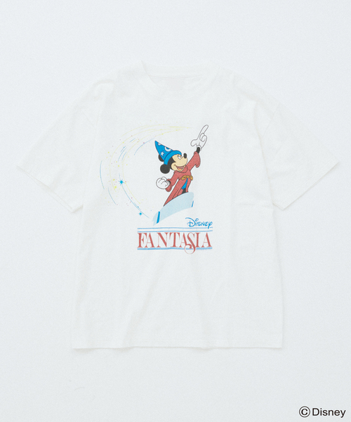 MICKEY MOUSE（ミッキーマウス）の「MICKEY MOUSE / ミッキー マウス 別注 ファンタジア “蓄光” プリント T（Tシャツ/カットソー・メンズ・ブラックミックス/ネイビー/コバルトブルー/ホワイト/ブラック系その他/チャコールグレー/ブラック・SMALL/MEDIUM/LARGE）」の2枚目の写真