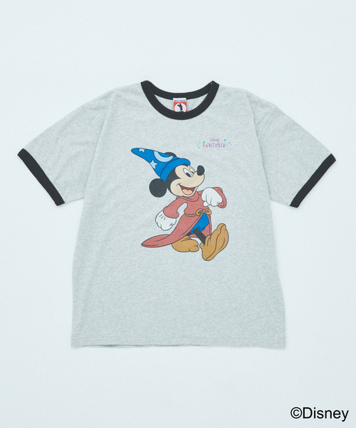 MICKEY MOUSE（ミッキーマウス）の「MICKEY MOUSE / ミッキー マウス 別注 ファンタジア “蓄光” プリント T（Tシャツ/カットソー・メンズ・ブラックミックス/ネイビー/コバルトブルー/ホワイト/ブラック系その他/チャコールグレー/ブラック・SMALL/MEDIUM/LARGE）」の6枚目の写真