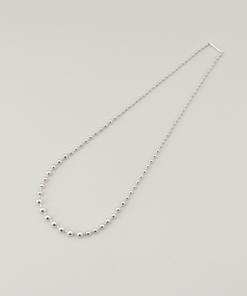 Garden of Eden（ガーデンオブエデン）の「【GARDEN OF EDEN/ガーデン オブ エデン】GRADIENT BALL CHAIN NECK LACE（ネックレス・レディース・シルバー・FREE）」の3枚目の写真