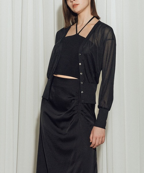 CITY TOKYO(シティトウキョウ)の「【CITY TOKYO/シティートウキョウ】2piece Tops/ツーピーストップス/セットアイテム(アンサンブル・レディース・ホワイト/ブラック/ブルー・FREE)」の2枚目の写真