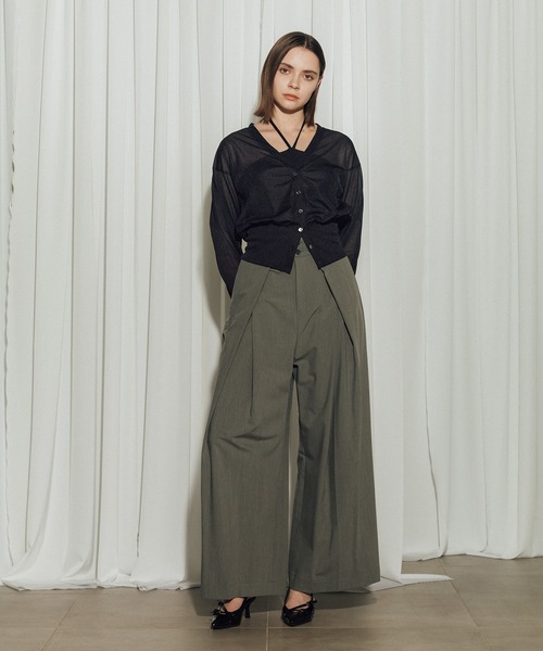 CITY TOKYO(シティトウキョウ)の「【CITY TOKYO/シティートウキョウ】2piece Tops/ツーピーストップス/セットアイテム(アンサンブル・レディース・ホワイト/ブラック/ブルー・FREE)」の12枚目の写真