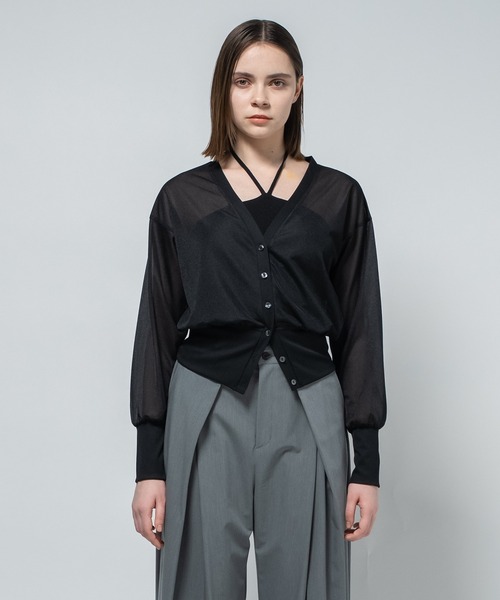 CITY TOKYO(シティトウキョウ)の「【CITY TOKYO/シティートウキョウ】2piece Tops/ツーピーストップス/セットアイテム(アンサンブル・レディース・ホワイト/ブラック/ブルー・FREE)」の13枚目の写真