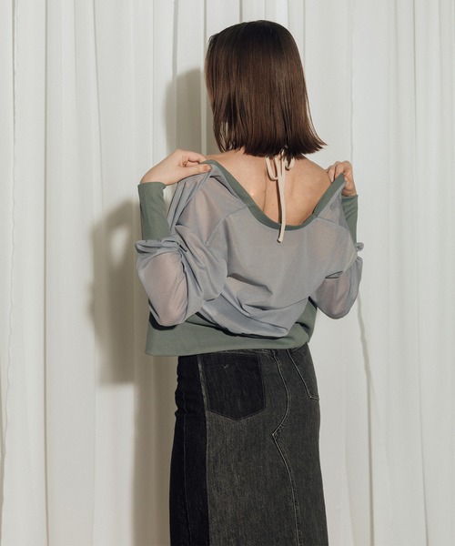 CITY TOKYO(シティトウキョウ)の「【CITY TOKYO/シティートウキョウ】2piece Tops/ツーピーストップス/セットアイテム(アンサンブル・レディース・ホワイト/ブラック/ブルー・FREE)」の19枚目の写真