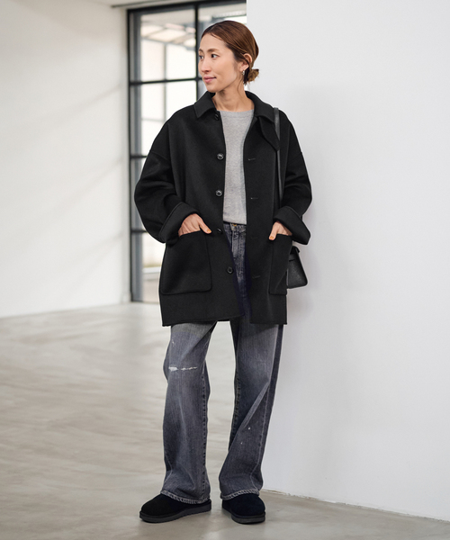 ハミルトンバルカラーミドルコート（ステンカラーコート）｜FRAMeWORK