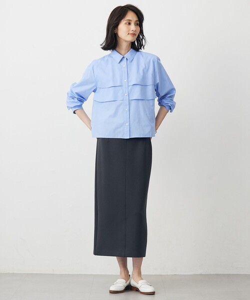 J.PRESS(ジェイプレス)の「COTTON TEX ブラウス(シャツ/ブラウス・レディース・ネイビー系1/ライトグレー系/サックスブルー系・T15/T13)」の22枚目の写真