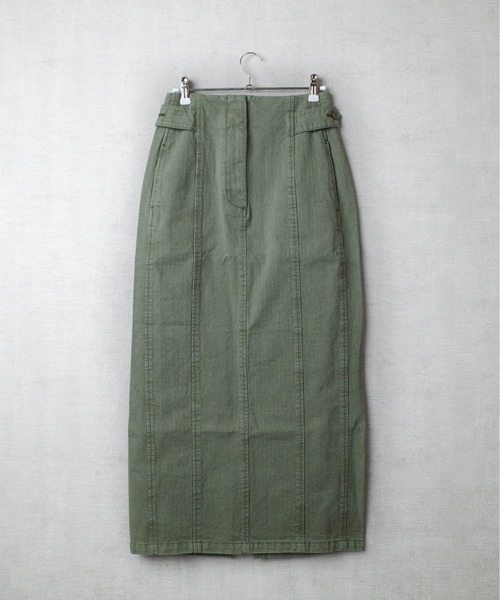 BLACK BY MOUSSY(ブラックバイマウジー)の「【PH1】【BLACK by MOUSSY】JAPAN MADE HERRINGBONE PENCIL SKIRT 070BA311-0030(スカート・レディース・ネイビー/カーキ・2/1)」の1枚目の写真