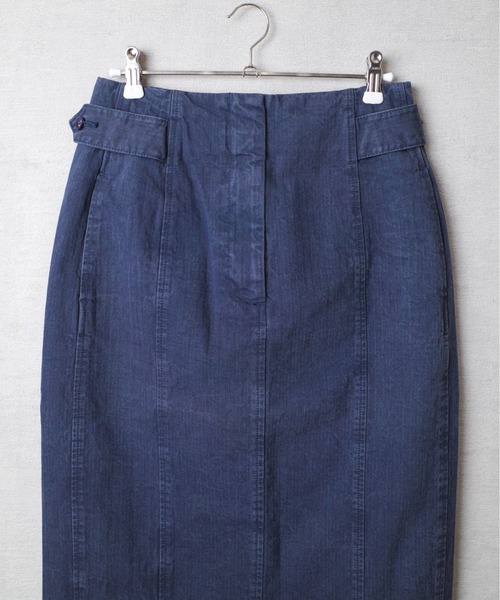 BLACK BY MOUSSY(ブラックバイマウジー)の「【PH1】【BLACK by MOUSSY】JAPAN MADE HERRINGBONE PENCIL SKIRT 070BA311-0030(スカート・レディース・ネイビー/カーキ・2/1)」の14枚目の写真