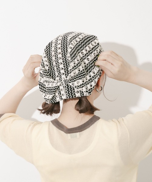 SMELLY（スメリー）の「クロシェレースビーニー（ニットキャップ/ビーニー・レディース・ブラック/ホワイト系その他・-）」の7枚目の写真