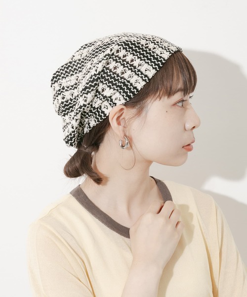 SMELLY（スメリー）の「クロシェレースビーニー（ニットキャップ/ビーニー・レディース・ブラック/ホワイト系その他・-）」の9枚目の写真