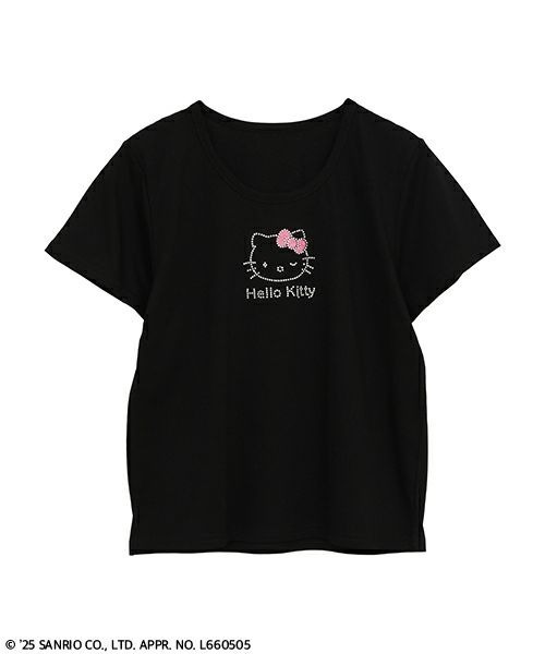 Candy Stripper（キャンディストリッパー）の「【HELLO KITTY】RHINE STONE BABY Tシャツ（Tシャツ/カットソー・レディース・ブラック/オフホワイト/ピンク・FREE）」の3枚目の写真