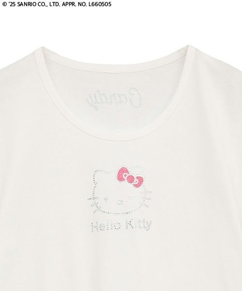 Candy Stripper（キャンディストリッパー）の「【HELLO KITTY】RHINE STONE BABY Tシャツ（Tシャツ/カットソー・レディース・ブラック/オフホワイト/ピンク・FREE）」の7枚目の写真
