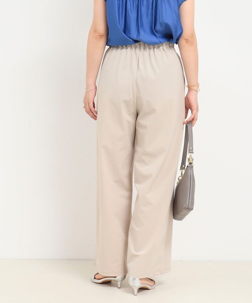 MICO COULIER(ミコクリエ)の「CICA配合サークルストレッチワイドパンツ(その他パンツ・レディース・ベージュ/ブラック・36/38)」の9枚目の写真