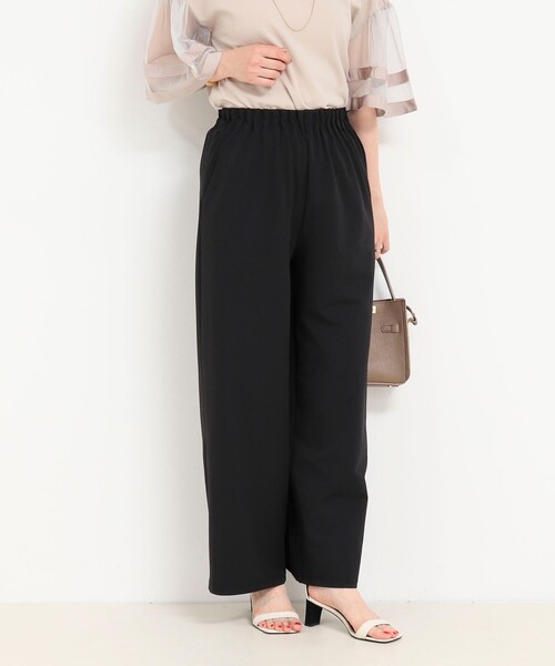 MICO COULIER(ミコクリエ)の「CICA配合サークルストレッチワイドパンツ(その他パンツ・レディース・ベージュ/ブラック・36/38)」の11枚目の写真