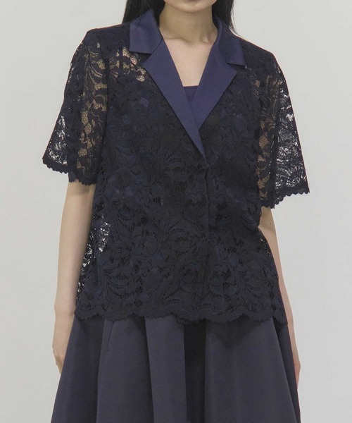 ブラウス シャツ 「THE TOKYO/ザトウキョウ」Half Sleeve Lace Jacket/ハーフスリーブレースジャケット レディース THE TOKYO/ザトウキョウ】Half Sleeve Lace Jacket/ハーフ