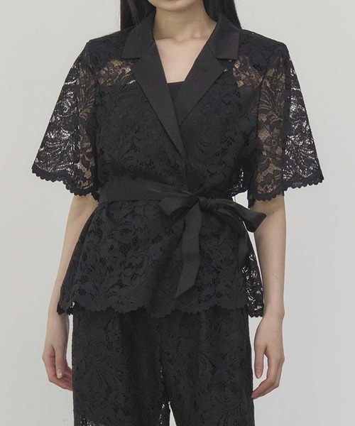 ブラウス シャツ 「THE TOKYO/ザトウキョウ」Half Sleeve Lace Jacket/ハーフスリーブレースジャケット レディース THE PERMANENT EYE ブラウス シャツ 「THE TOKYO/ザトウキョウ