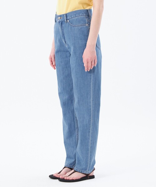MACKINTOSH PHILOSOPHY（ﾏｯｷﾝﾄｯｼｭ ﾌｨﾛｿﾌｨｰ）の「コットンリネンデニムストレートフィット（デニムパンツ・レディース・ダークネイビー/ブルー・34/36/38/40）」の6枚目の写真