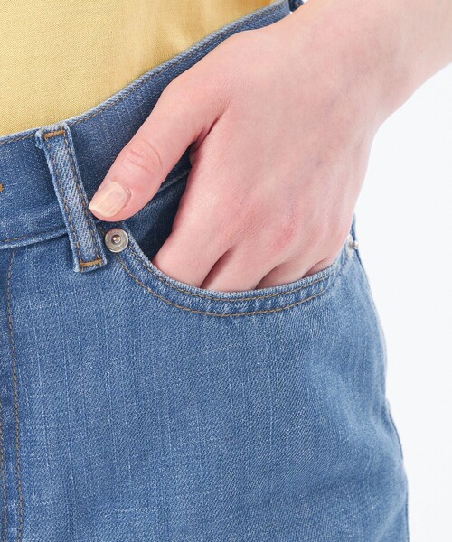 MACKINTOSH PHILOSOPHY（ﾏｯｷﾝﾄｯｼｭ ﾌｨﾛｿﾌｨｰ）の「コットンリネンデニムストレートフィット（デニムパンツ・レディース・ダークネイビー/ブルー・34/36/38/40）」の8枚目の写真