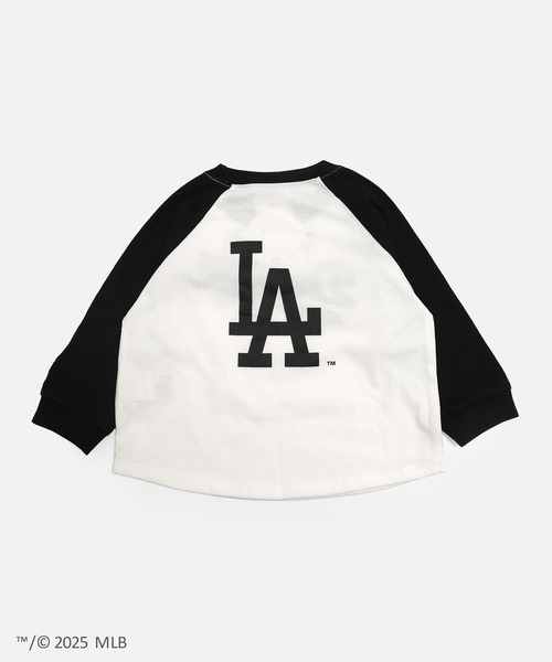 MLB（メジャーリーグベースボール）の「〈MLB〉サガラ刺繍ロゴ ラグラン長袖Tシャツ（Tシャツ/カットソー・キッズ・ブラック/ネイビー/ブラウン・90cm/100cm/110cm/120cm/130cm/140cm/150cm/160cm）」の5枚目の写真