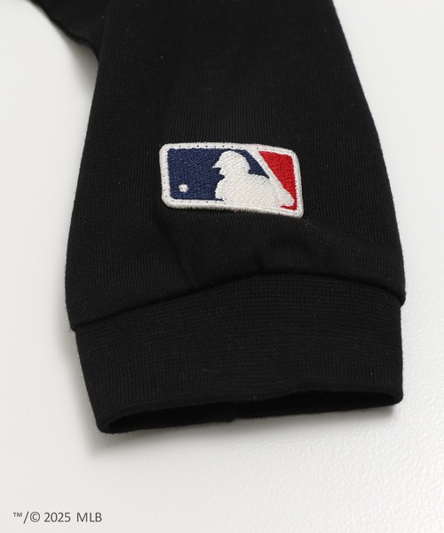 MLB（メジャーリーグベースボール）の「〈MLB〉サガラ刺繍ロゴ ラグラン長袖Tシャツ（Tシャツ/カットソー・キッズ・ブラック/ネイビー/ブラウン・90cm/100cm/110cm/120cm/130cm/140cm/150cm/160cm）」の7枚目の写真