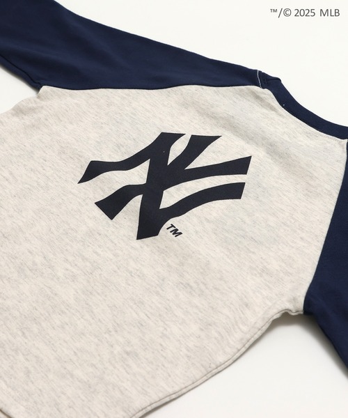 MLB（メジャーリーグベースボール）の「〈MLB〉サガラ刺繍ロゴ ラグラン長袖Tシャツ（Tシャツ/カットソー・キッズ・ブラック/ネイビー/ブラウン・90cm/100cm/110cm/120cm/130cm/140cm/150cm/160cm）」の15枚目の写真