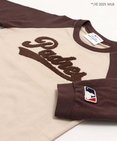 MLB（メジャーリーグベースボール）の「〈MLB〉サガラ刺繍ロゴ ラグラン長袖Tシャツ（Tシャツ/カットソー・キッズ・ブラック/ネイビー/ブラウン・90cm/100cm/110cm/120cm/130cm/140cm/150cm/160cm）」の16枚目の写真
