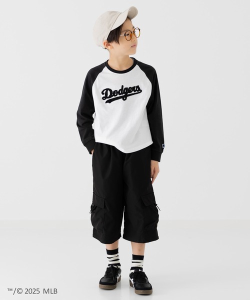 MLB（メジャーリーグベースボール）の「〈MLB〉サガラ刺繍ロゴ ラグラン長袖Tシャツ（Tシャツ/カットソー・キッズ・ブラック/ネイビー/ブラウン・90cm/100cm/110cm/120cm/130cm/140cm/150cm/160cm）」の18枚目の写真
