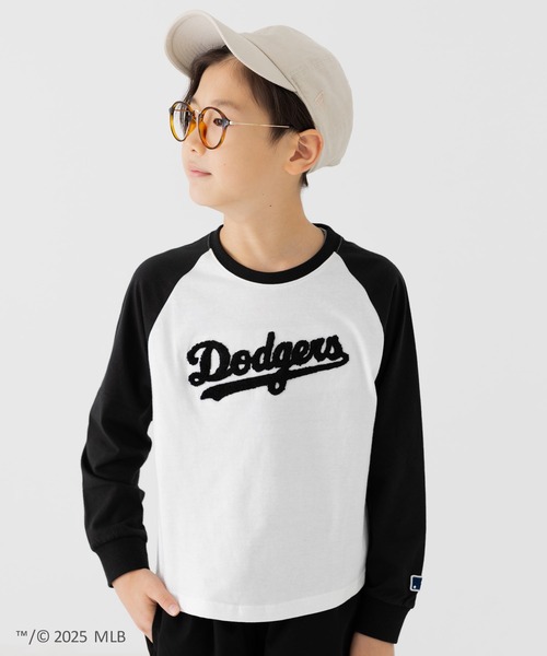MLB（メジャーリーグベースボール）の「〈MLB〉サガラ刺繍ロゴ ラグラン長袖Tシャツ（Tシャツ/カットソー・キッズ・ブラック/ネイビー/ブラウン・90cm/100cm/110cm/120cm/130cm/140cm/150cm/160cm）」の21枚目の写真
